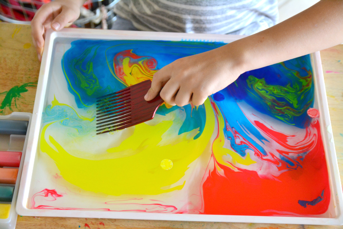 Exploring Paper Marbling with Shaving Foam and Ink: A Magical STEAM Adventure for Early Years!