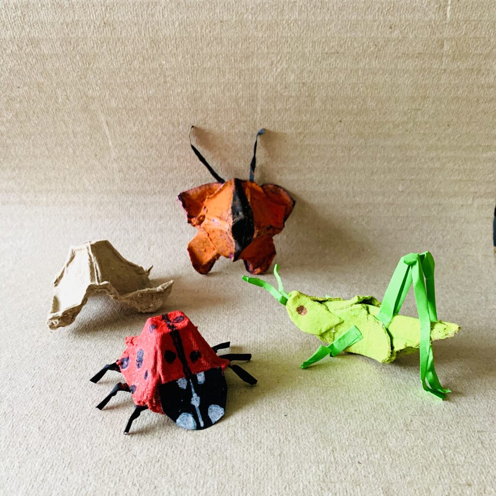 Exploring the Magic of Insects with Recycled Egg Carton Sculptures ...